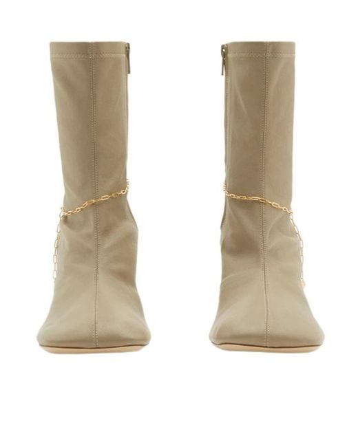 Burberry Brown 75Mm Slinky Legging Boots