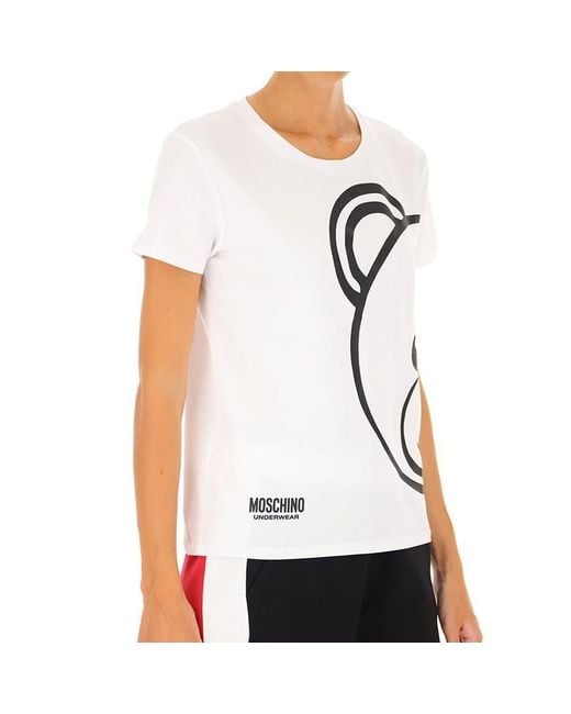 Moschino White Logo Short-Sleeved T-Shirt