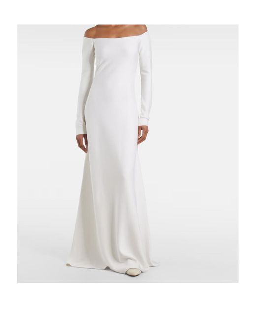 Gabriela Hearst White Aine Silk Maxi Dress