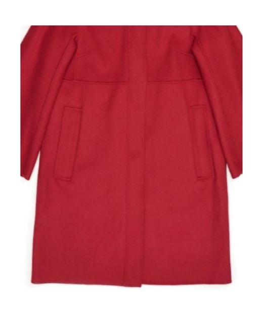 Weekend by Maxmara Red Round-Neck Coat
