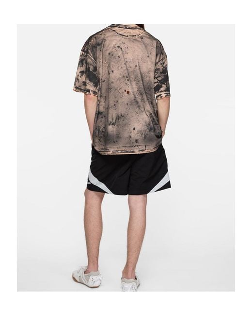 Acne Black Contrast Panel Shorts for men