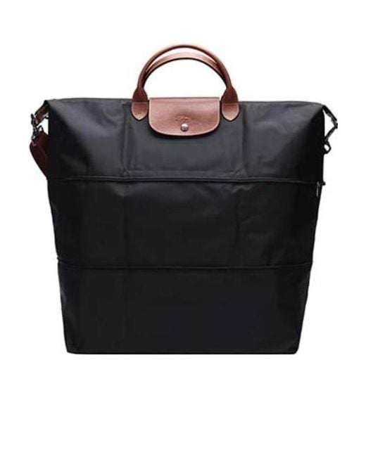Longchamp Black Le Pliage Expandable Holdall