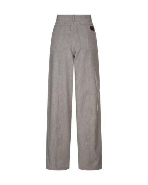 Max Mara Gray Abetaia Creased Trousers