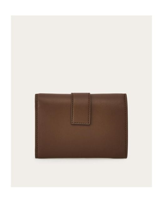 Ferragamo Brown Hug Two-Color Wallet