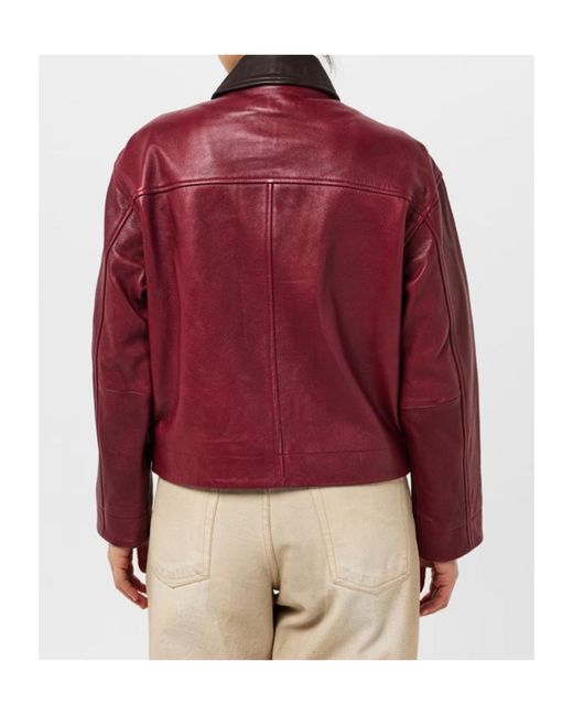 Rag & Bone Red Nonie Leather Jacket