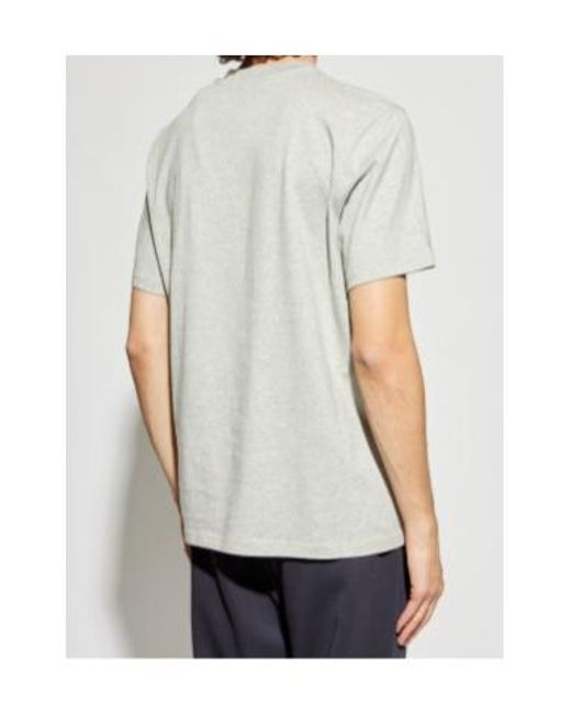 Moncler White Logo Printed Crewneck T-Shirt for men