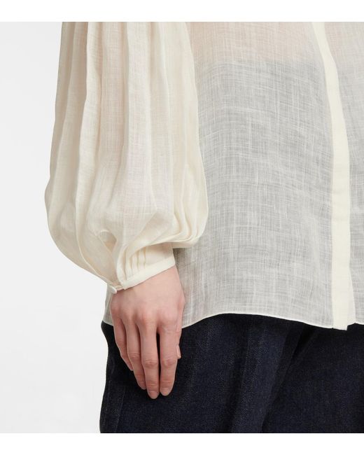 Gabriela Hearst White Long Sleeve Shirt