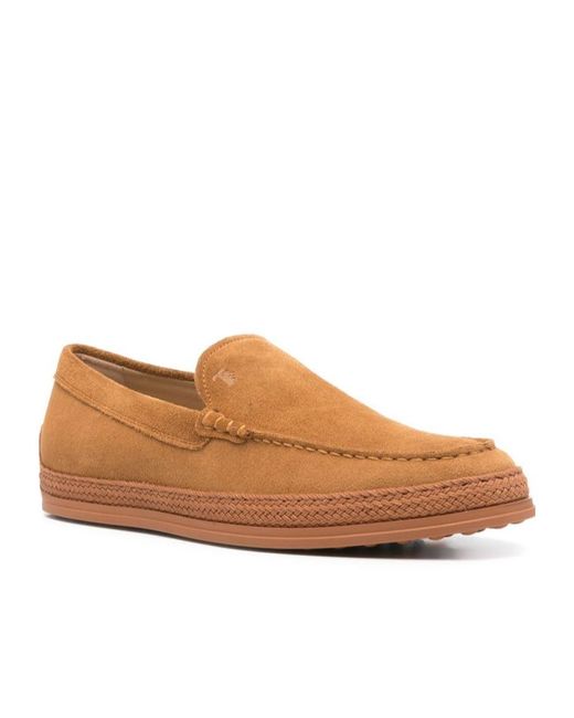 Tod's Brown Suede Loafers for men