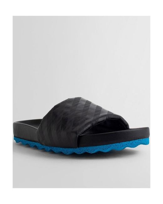 Off-White c/o Virgil Abloh Multicolor Diag-Stripe Leather Slides for men