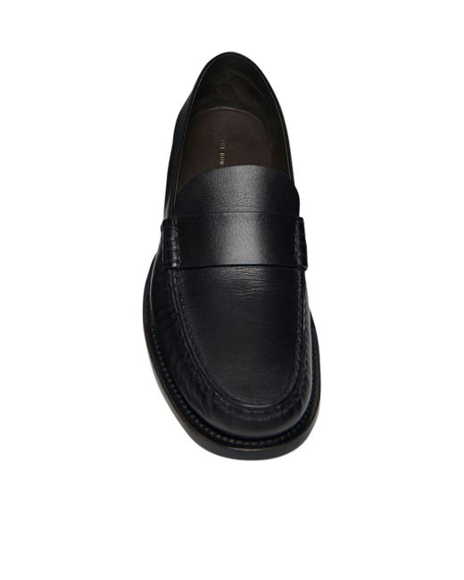 The Row Black Novus Slip-On Loafers