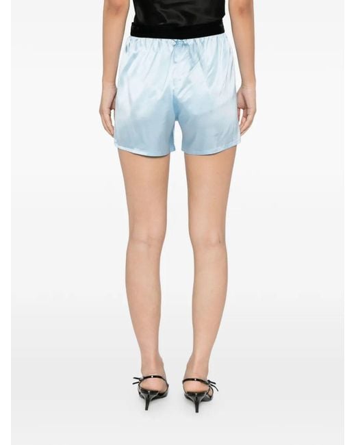 Tom Ford Blue Satin Shorts