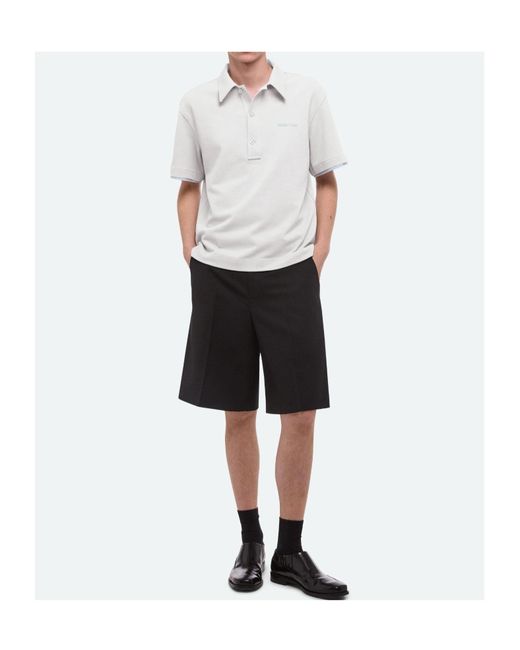 Helmut Lang White Short-Sleeved Polo Shirt for men