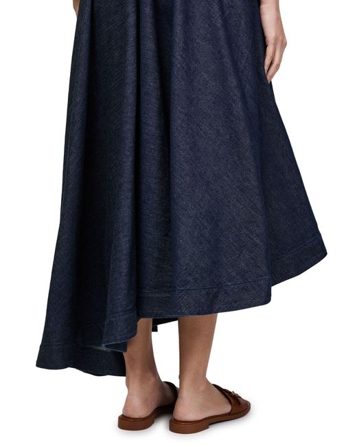 Zimmermann Blue Denim Dress With Plunging Neckline