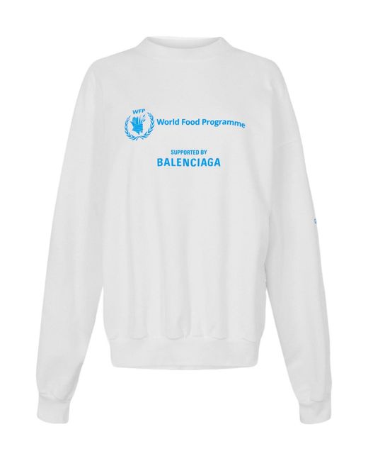 Balenciaga White Crew Sweater