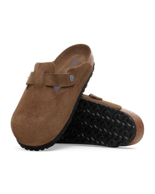 Birkenstock Brown Buckled Clogs for men