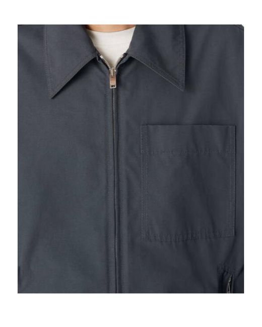 Bottega Veneta Blue Resinated Cotton Blouson for men