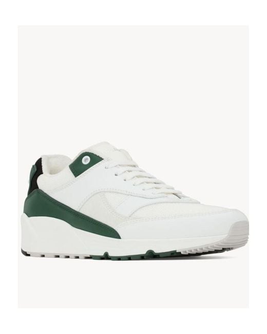 Saint Laurent White Bump Lace-Up Sneakers for men