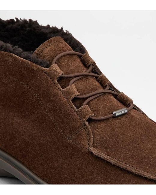 Tod's Brown Suede Desert Boots for men