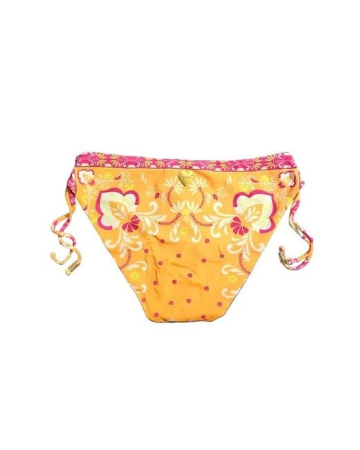 Twinset Yellow Printed Bikini Bottoms