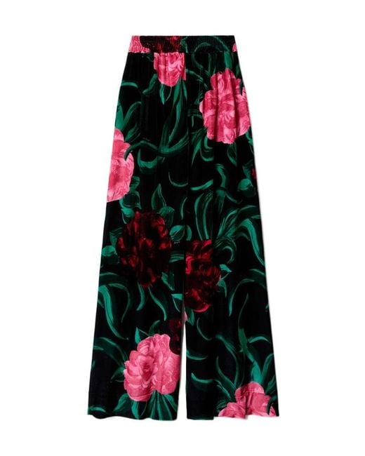 LaDoubleJ Multicolor Floral Palazzo Trousers