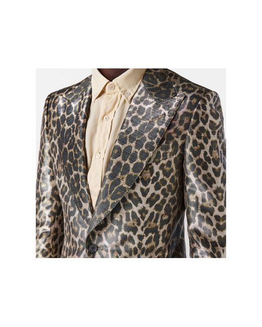 Tom Ford Gray Print Blazer for men