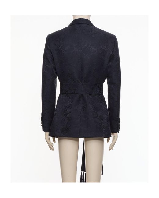 Valentino Blue Double-Breasted Belted Jacket for men