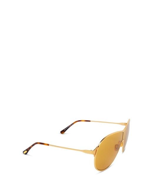 Tom Ford Metallic Eyewear Gaia Pilot Frame Sunglasses for men