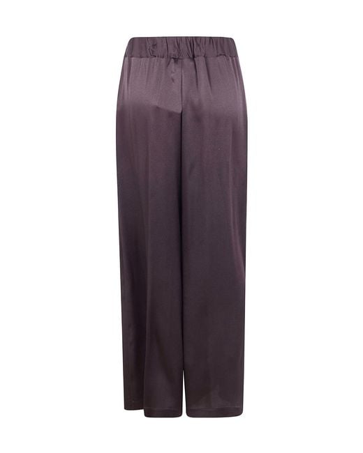 Semicouture Purple Elastic-Waist Trousers