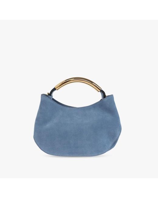 Moschino Blue Letter Detail Shoulder Bag