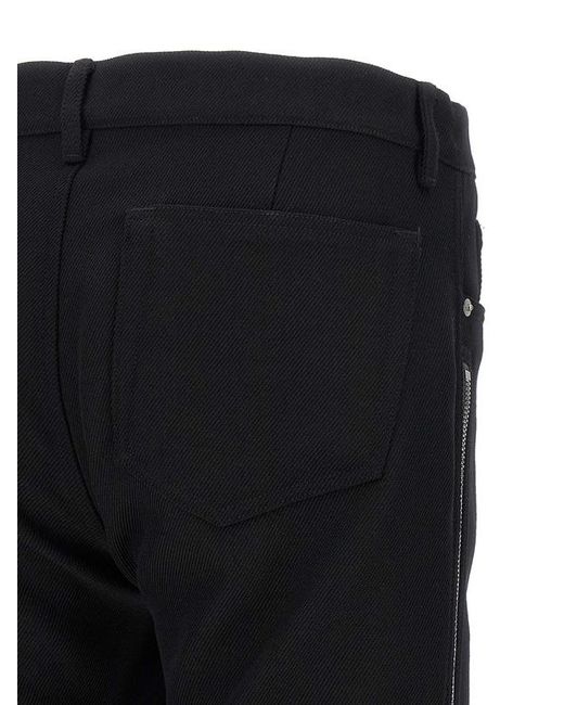 Rick Owens Black Vega Herringbone Wool Trousers for men