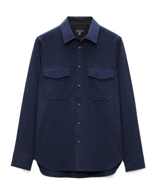 Rag & Bone Blue Cpo Overshirt for men