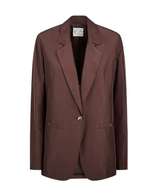 Forte_forte Brown Butto-Fastening Blazer