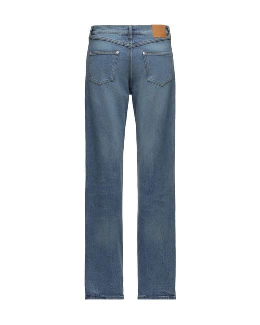 Magda Butrym Blue Mid-Rise Straight Jeans