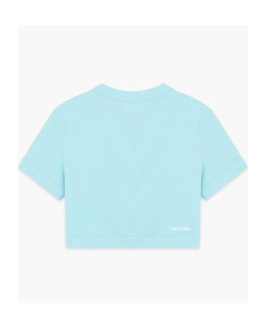 we11done Blue Pattern Printed T-Shirt
