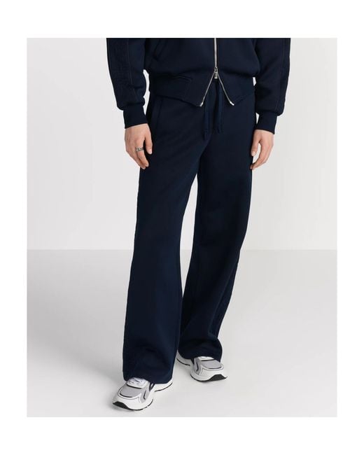 Dior Blue Homme Drawstring Straight Leg Joggers for men