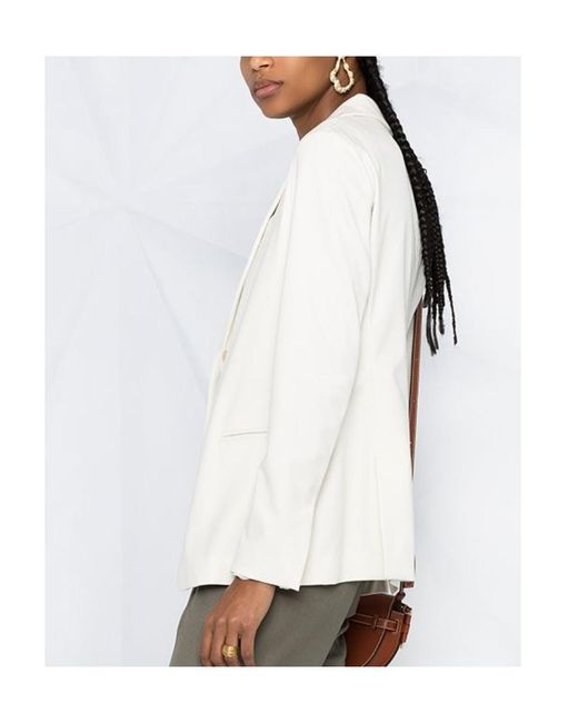Fabiana Filippi White Single Breasted Bead Embellished Blazer