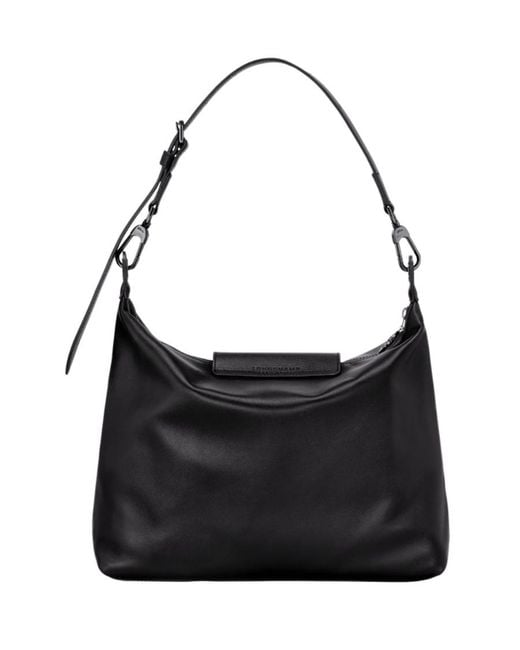 Longchamp Black Le Pliage Xtra Medium Hobo Bag