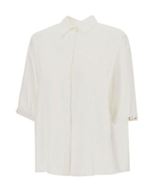 Herno White Shirt With Cutout Details