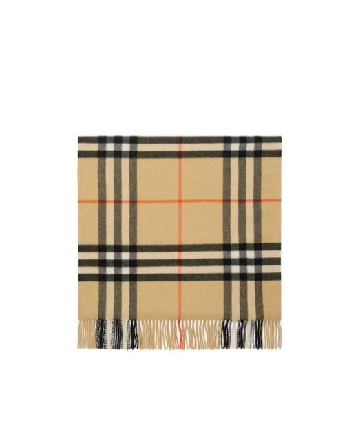 Burberry Metallic Wide Cross Stitch Ekd Check Fringed Scarf