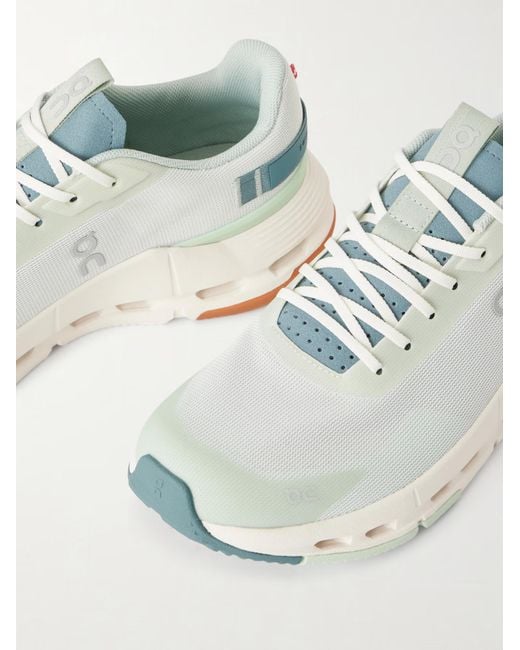 On Shoes White Rubber-Trimmed Mesh Sneakers