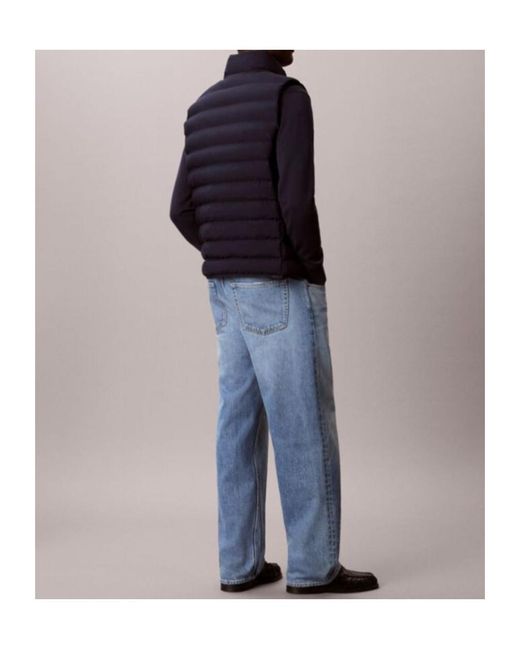 Calvin Klein Blue Lightweight Quilted Vest for men