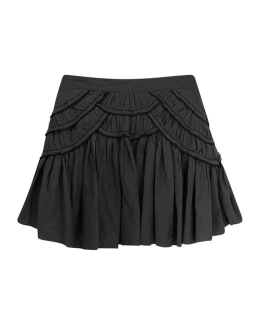 Isabel Marant Black Isabel Marant Étoile Ceola Short Frilly Skirt
