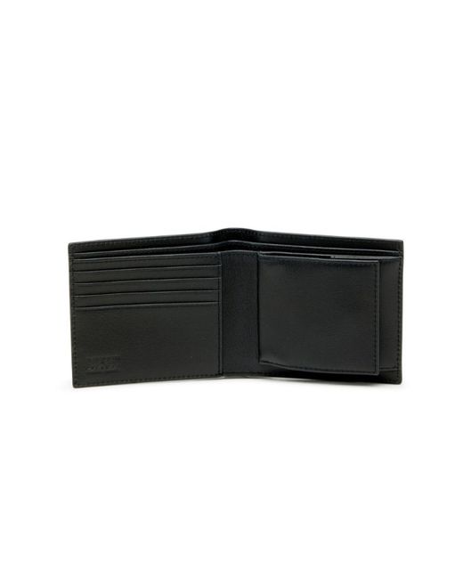 DIESEL Black Embossed Logo Bi-Fold Wallet for men