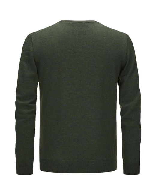 Gran Sasso Green Wool Crew-Neck Sweater for men