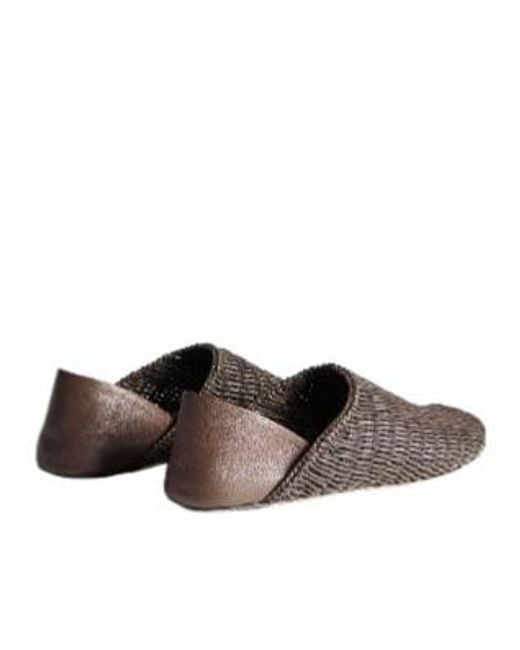 J.W. Anderson Brown Woven-Leather Mules for men