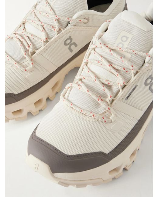 On Shoes White Rubber Trimmed Mesh Sneakers