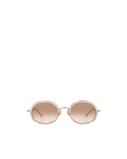 Linda Farrow Pink Finn Oval Frame Sunglasses for men