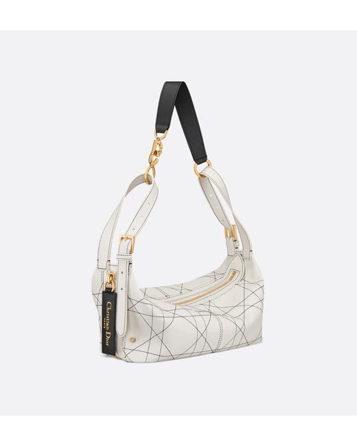 Dior White Small D-Journey Shoulder Bag