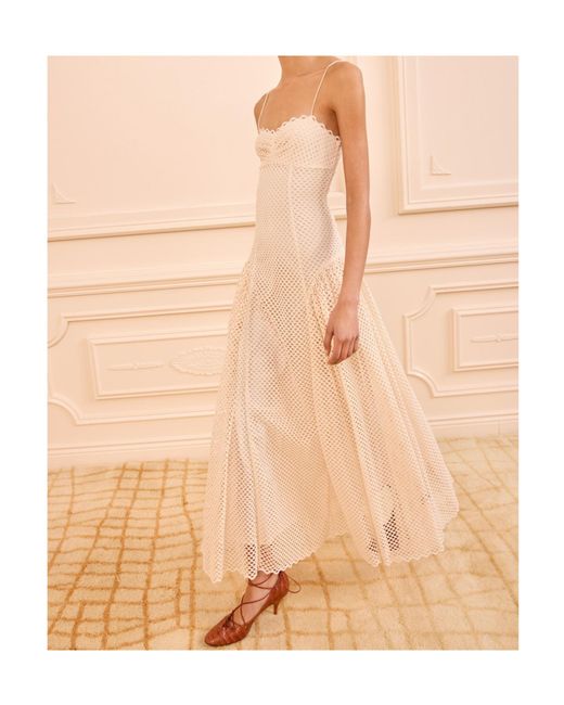 Ulla Johnson Natural Isotta Eyelet Cotton Dress