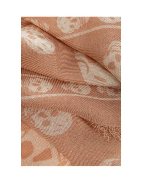 McQueen Natural Printed Scarf